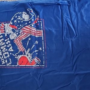 Men's XL Grunt Style Tshirt blue Kickin' Commie A**